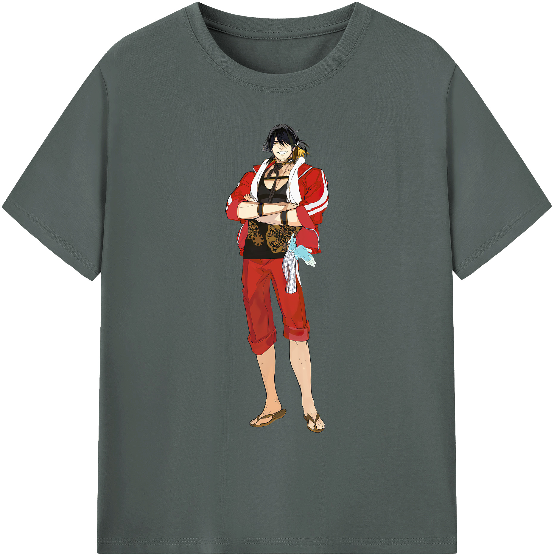 （画像用） 刀剣乱舞 Touken Ranbu 綿100％ メンズ半袖Tシャツ｜肌触りやわらか＆通気性